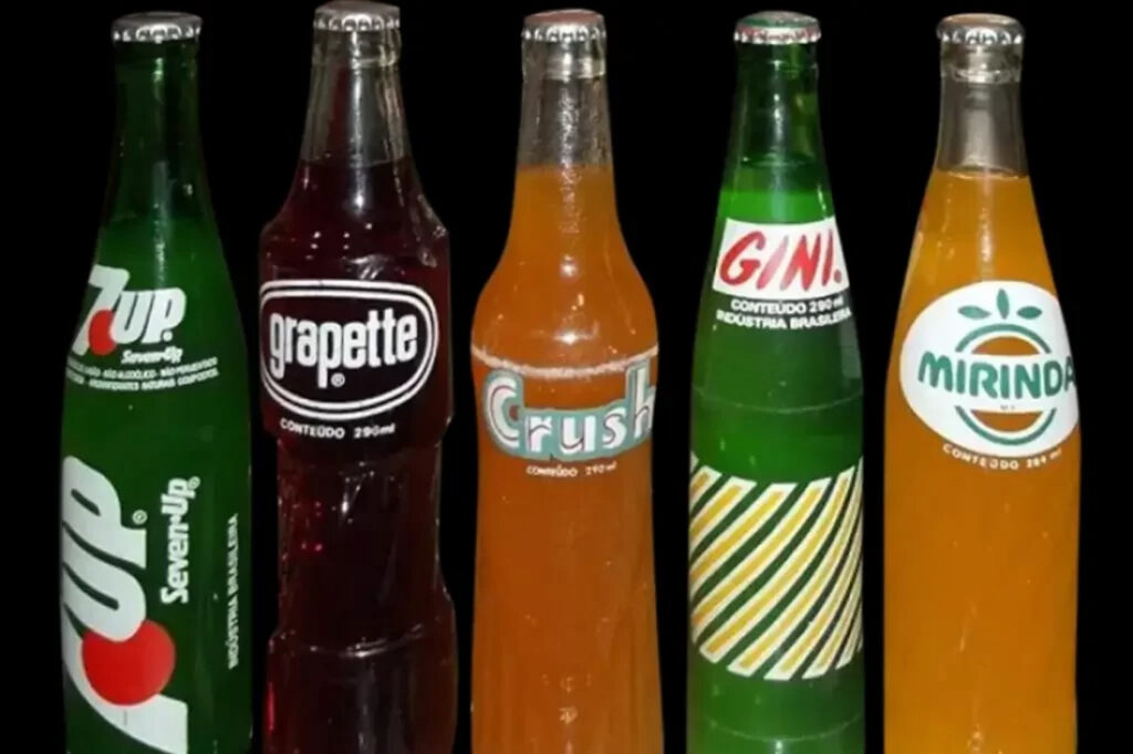 Refrigerantes dos Anos 80 Zup, Grapette, Crush, Gini, Mirinda