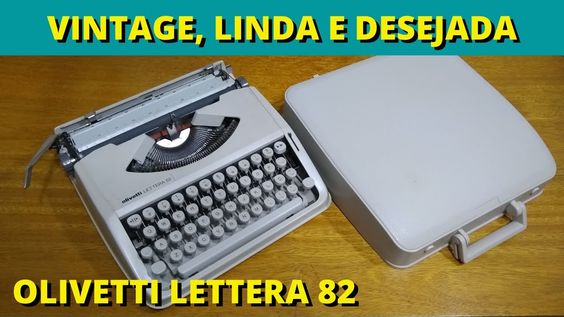 Maquina de Escrever Olivette Lettera 82 Portátil