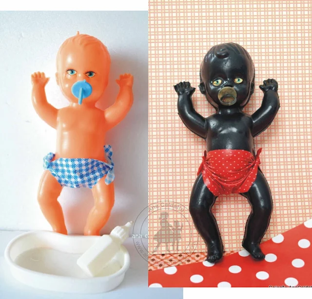 Boneco de plástico bolha anos 60, Plástico duro