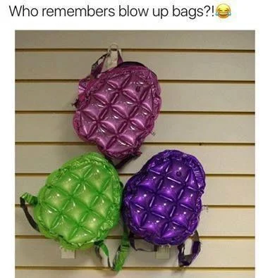 Mochila de Praia de Ar Infantil PVC antiga anos 90/2000