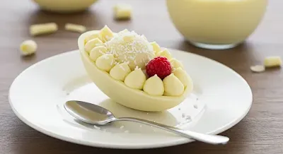 Ovo de Colher de Chocolate Branco - Receita Fácil